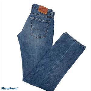 Vintage Lucky Brand Dungarees Sundown Straight Leg Low rise Classy Logo Sz 27